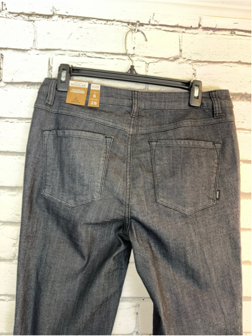 Women's Prana Kayla High Rise Jeans size 8 32 in Inseam Dark Denim Slim Straight - Picture 12 of 15